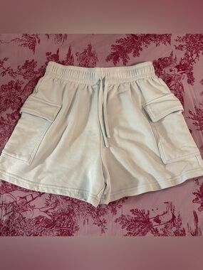 Blue cargo shorts